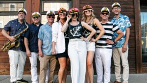 Yacht Rock-ettes band dressed in nautical clothing 8 ppl