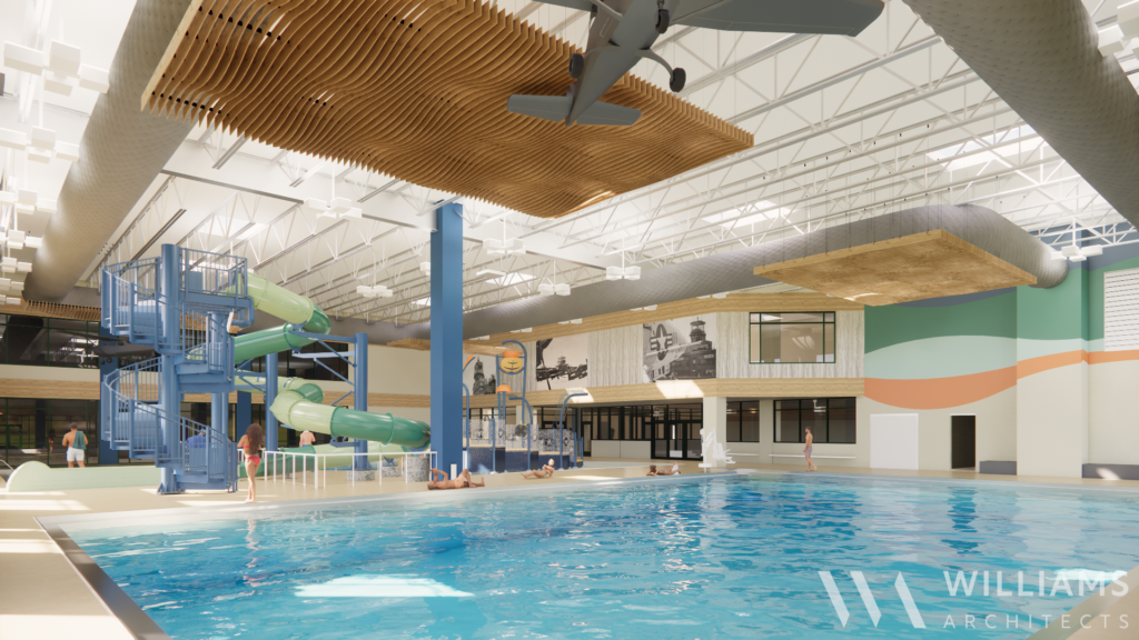 Renderings of Splash Landings renovations.