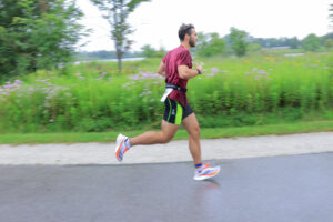 Man running through the park.