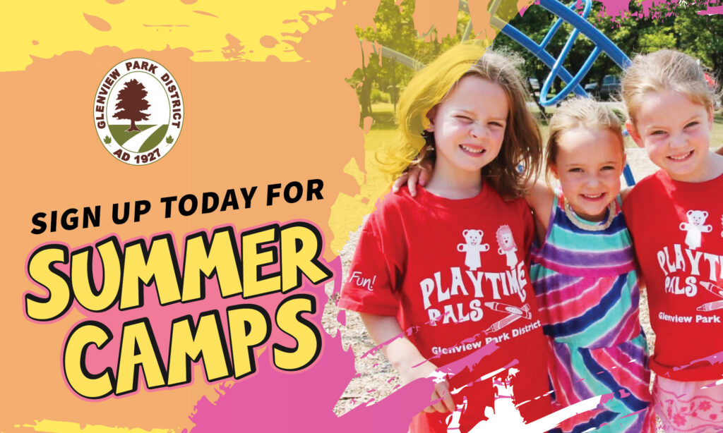 Three young girls enjoying summer camp.