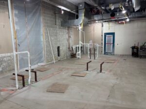 image of plumbing updates as part of the Splash Landings renovation