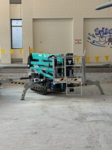 image of the "spider" in use as part of the Splash Landings renovation